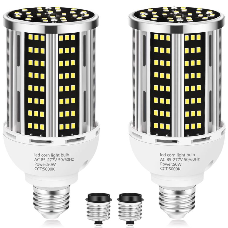 サファヴィヤ safavieh テーブルランプ サファビヤ サファヴィア YANYCN 50W 2 Pack LED Corn Light Bulb,5000K Daylight 6500LM(500W Equivalent) Commercial GradeE26/E39 Medium Mogul Base LED Lamp,Large Area Lights for Outdoor Indoor Garag 【並行輸入品】