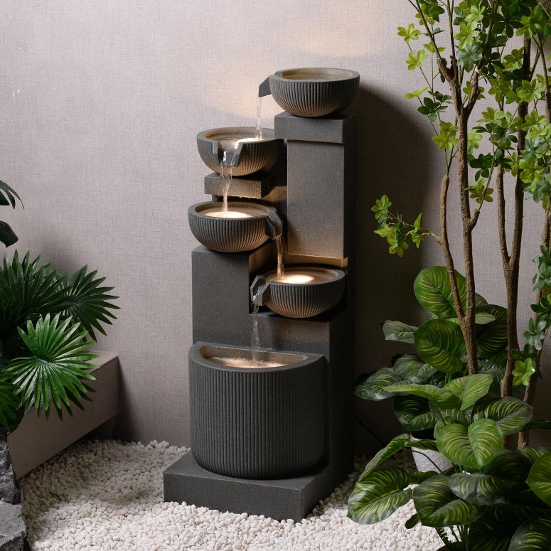 MJ-MARKET㤨֥ǥ ʮ ƥꥢʮ ֤ ʮ Υ֥ եեƥ Puulye 39.76 H 5-Tiers Cascading Bowls Outdoor Water Fountain Made with Eco-Friendly Recyclable Materials, Polyethylene Waterfall Fountain, Outd ¹͢ʡۡפβǤʤ151,500ߤˤʤޤ
