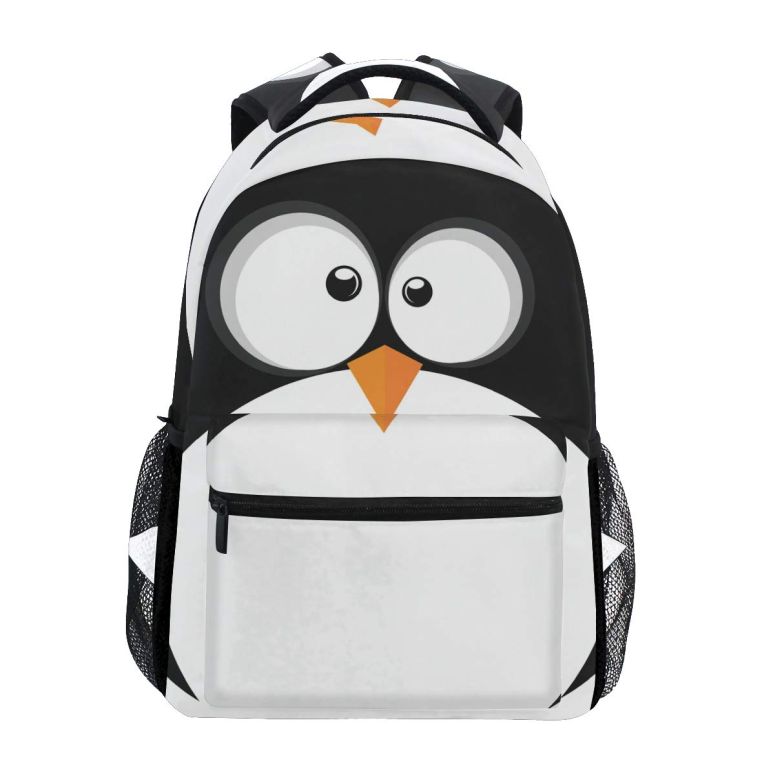 インコ 小鳥 バード トラベルキャリアー School Backpack Cute Penguin Bookbag for Boys Girls Teens ..