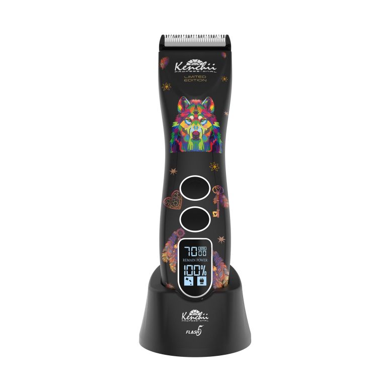 ペットバリカン Kenchii Flash 5 Wolf Limited Edition - 5-in-1 Digital Cordless Clipper - Precisio..
