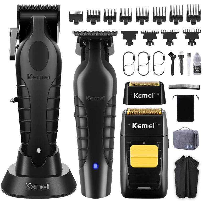 ペットバリカン KEMEI Professional Hair Clipper and Trimmers Set, Cordless Barber Clippe...