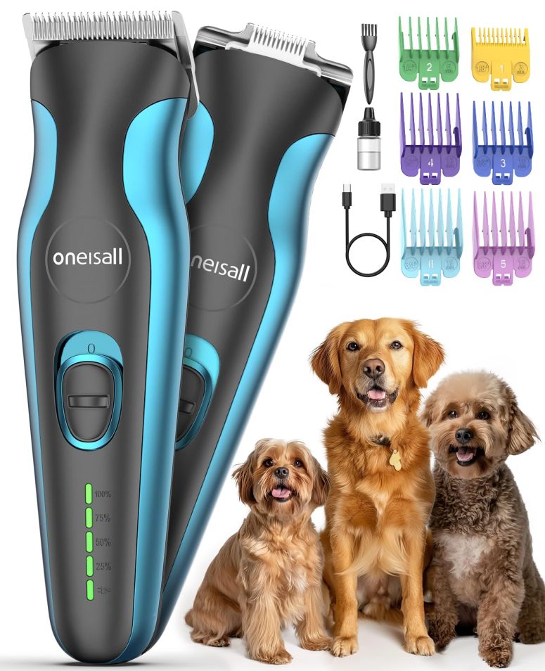 MJ-MARKET㤨֥ڥåȥХꥫ oneisall 2 in 1 Dog Clippers Grooming and Paw Trimmer, Cordless 50dB Quiet Rechargeable 2 Speed Dog Hair Clippers with Detachable Stainless Steel Blade for Small & Large Dogs Pets with Thick Coats ¹͢ʡۡפβǤʤ17,500ߤˤʤޤ