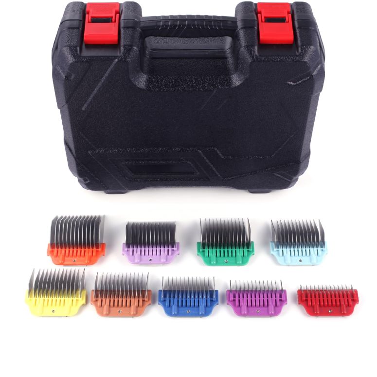 ペットバリカン Dog Animal Stainless Steel Wide Clipper Attachment Guard Comb Set for A5 Series | Snap-On/Off Design Combs,Only Fir for 10W/15W/30W Wide Blade (9-Piece) 【並行輸入品】