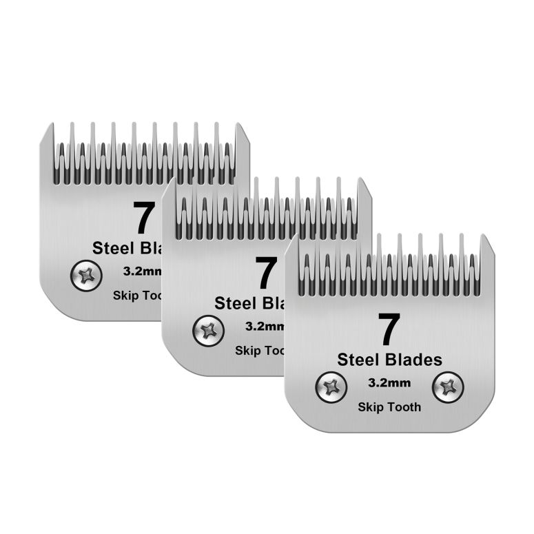 ペットバリカン 7 Skip Tooth Detachable Pet Dog Grooming Steel Blades,Compatible with Andis,Oster..
