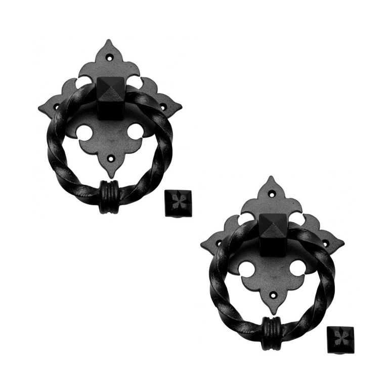 ɥΥå Renovators Supply Manufacturing Door Knockers for Front Door 7 in. Black ...