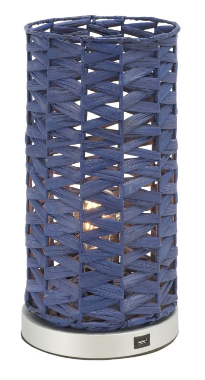 サファヴィヤ safavieh テーブルランプ サファビヤ サファヴィア SAFAVIEH Lighting Collection Kirin Blue Water Hyacinth 15-inch Table Lamp with USB Charging Port (LED Bulb Included) 