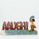 エネスコ ジム ショア ピーナッツ アァ ワード プラーク Aaugh ワード飾り版 フィギュア 置物 3.75 インチ Peanuts Aaugh Word Plaque Figurine, 3.75