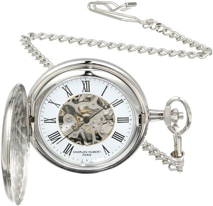 チャールズヒューバート Charles-Hubert, Paris 懐中時計 ポケット ウォッチ ホワイト 3576-W 【並行輸入品】