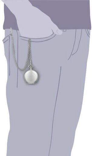 チャールズヒューバート Charles-Hubert, Paris 懐中時計 ポケット ウォッチ ホワイト 3576-W 【並行輸入品】