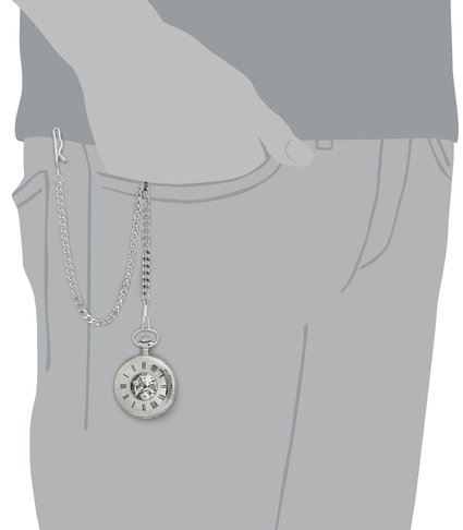 チャールズヒューバート Charles-Hubert, Paris 懐中時計 ポケット ウォッチ ホワイト 3804 【並行輸入品】