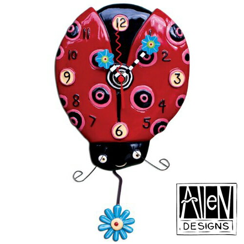 y[z egEV Uqv Allen Designs A fUC RNV Ladybug Pendulum Clock |v P1040 ~VFA ~VFEA AEfUC ALLEN DESIGNS v sokunou ysAiz