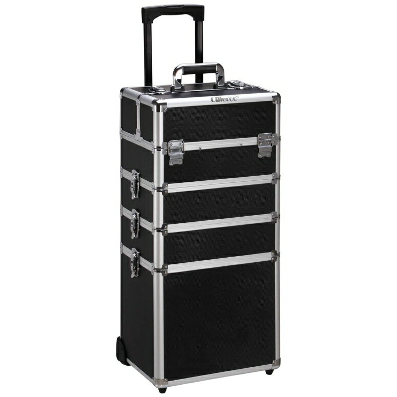 y[z A[eBXgLA[ et΂ CN{bNX CNAbv A[eBXg oCN etobN Ollieroo 4 in 1 Aluminum Rolling Cosmetic Makeup Train Cases Trolley Professional Artist Train Case Organize sokunou ysAiz