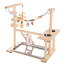 ¨Ǽ Сɥå  襦  QBLEEV Parrot Playstand Bird Play Stand Cockatiel Playground Wood Perch Gym Playpen Ladder with Feeder Cups Toys Exercise Play (Include a Tray) (16