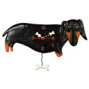 【即納】 アレン デザイン 振り子時計 Allen Designs Otis Dachshund Clock オーティス ダックスフント 犬 骨 黒 掛け時計 ...