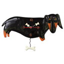 【即納】 アレン デザイン 振り子時計 Allen Designs Otis Dachshund Clock オーティス ダックスフント 犬 骨 黒 掛け時計 P1458 ミシェルアレン ミシェル・アレン アレン・デザイン ALLEN DESIGNS 時計 sokunou 【並行輸入品】