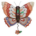 【即納】 バタフライ 振り子時計 アレンデザインコレクション Allen Designs Free Flying Butterfly Pendulum Cloc...