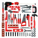 【即納】 Kidami Deluxe 52 Piece Kids Toy Tool Set, Construction Tool Sets Pretend Play Toys with a Handy Storage Bag sokunou 【並行輸入品】