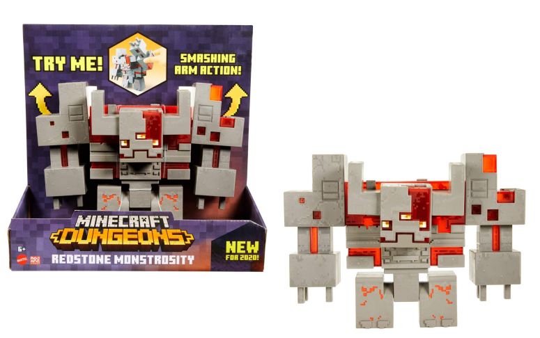 楽天MJ-MARKET【即納】 マイクラ ダンジョン おもちゃ レッドストーンモンストロシティ Minecraft Dungeons Redstone Monstrosity, Large Battle Figure （10-inch by 7.3-inch）, Action and Adventure Toy Based on Video Game, Gift for Kids Age 6 sokunou 【並行輸入品】