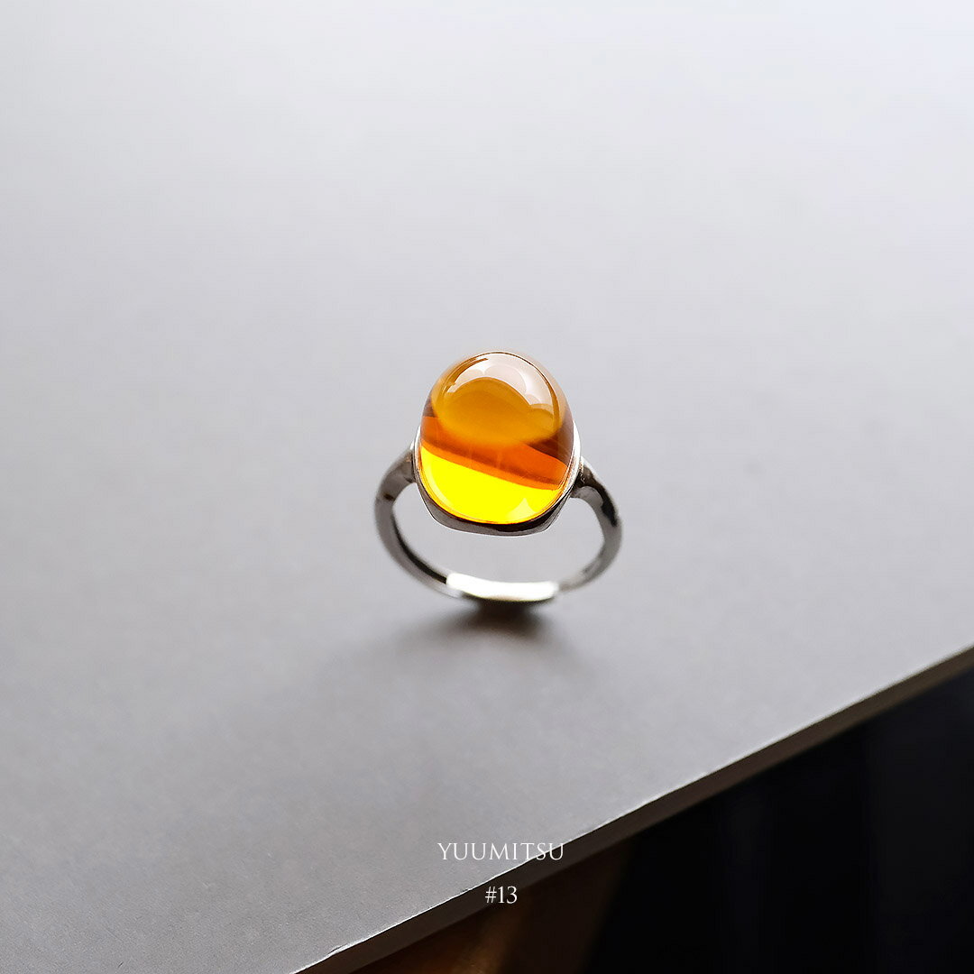 Rakuten - ◆翡翠市◆【特別価格】琥珀 リング『YUUMITSU』13号 ミャンマー産 一点物　アンバー