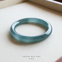 翡翠 (ひすい) バングル『CRYSTAL BLUE LAKE』( 円形 / 内径56.8mm ) 深く透明な青色翡翠 一点物 希少 高品質 無着色 グアテマラ産天然ヒスイ ナチュラルジェダイト 硬玉 天然石 パワーストーン お守り 5月誕生石 国石 誕生日 記念日 【鑑別書無料】【送料無料】12010267