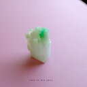 翡翠(ひすい)置物・落款印材『TWO PI XIU SEAL』グリーン&氷翡翠 一点物 高品質 希少 無着色 ミャンマー産天然ヒスイ ジェダイト 硬玉 ナチュラ...