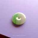 翡翠 (ヒスイ)玉璧ペンダントトップ 『APPLE GREEN ETERNAL』 アイシーグリーン翡翠 フープ 一点物 ミャンマー産天然ひすい 硬玉 ジェダイト 高品質 無着色 天然石 5月誕生石 誕生日 記念日 希少 国石 縁起物 ネックレス 透明【送料無料】【鑑別書作成無料】