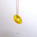 翡翠 (ヒスイ) 玉璧 ペンダントトップ 『TSUKI』 アイシーイエロー翡翠 フープ 一点物 ミャンマー産天然ひすい ジェダイト 高品質 無着色 天然石 5月誕生石 希少 国石 ギフト プレゼント お守り 縁起物 ネックレス ジュエリー 【送料無料】