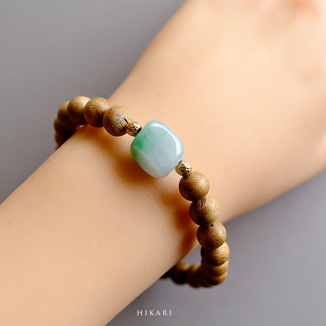 翡翠×沈香ブレスレット『HIKAR...