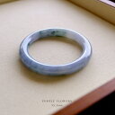 翡翠(ひすい)バングル (円形/内径55.2mm) 『PURPLE FLOWERS』ラベンダー&グリーン翡翠 一点物 高品質 無着色 ミャンマー産天然ヒスイ ジ...