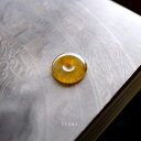 翡翠 (ヒスイ) 玉璧 ペンダントトップ 『Tsuki』 オレンジイエロー翡翠 フープ 一点物 ミャンマー産天然ひすい ジェダイト 高品質 無着色 天然石 5月誕生石 希少 国石 ギフト プレゼント お守り 縁起物 ネックレス ジュエリー 【送料無料】