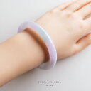 翡翠(ひすい)バングル (円形/内径56.7mm) 『TSUYA LAVENDER』アイシーラベンダー翡翠 一点物 高品質 無着色 ミャンマー産天然ヒスイ ジェ...