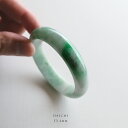 翡翠 (ひすい) バングル『DAICHI』 (円形/内径53.4mm) グリーン翡翠 一点物 高品質 無着色 ミャンマー産天然ヒスイ ジェダイト ナチュラル 天然石 パワーストーン お守り 縁起物 5月誕生石 国石 誕生日【鑑別書作成無料】【送料無料】