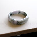 翡翠 (ひすい) バングル ( 円形 / 内径54.6mm ) 『YAMAZAKURA』ホワイト&ブラック&ラベンダー翡翠 一点物 高品質 無着色 ミャンマー産天然ヒスイ ジェダイト ナチュラル 天然石 お守り 縁起物 5月誕生石 国石 ギフト プレゼント 誕生日 記念日【送料無料】
