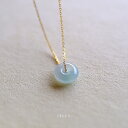 翡翠 (ヒスイ)玉璧ペンダントトップ 『JELLY』 アイシーブルーグリーン翡翠 フープ 一点物 ミャンマー産天然ひすい ジェダイト 高品質 無着色 天然石 5月誕生石 希少 国石 ギフト プレゼント お守り 縁起物 ネックレス ジュエリー 【送料無料】