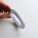 翡翠(ひすい)バングル 『SHIKI』(円形/内径54.8mm) ラベンダー翡翠 一点物 高品質 無着色 ミャンマー産天然ヒスイ ジェダイト 天然石 お守り 縁起物 5月誕生石 国石 プレゼント パワーストーン 誕生日 記念日 【鑑別書作成無料】【送料無料】