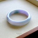 翡翠 (ひすい) バングル『RAINBOW』 (円形/内径57.9mm) ラベンダー&ブルーラベンダー&ホワイト翡翠翠 一点物 高品質 無着色 ミャンマー産天然ヒスイ ジェダイト ナチュラル 天然石 パワーストーン お守り 縁起物 5月誕生石 国石 誕生日【鑑別書作成無料】【送料無料】