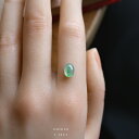 翡翠 (ヒスイ) ルース ( 0.45ct ) 『ORIGIN』アイシーグリーン翡翠 オーバルカボション 希少 一点物 高品質 ミャンマー産天然ひすい ジェダイト 硬玉 ナチュラル 無着色 5月誕生石 誕生日 国石 パワーストーン 天然石 ギフト プレゼント セミオーダー【送料無料】