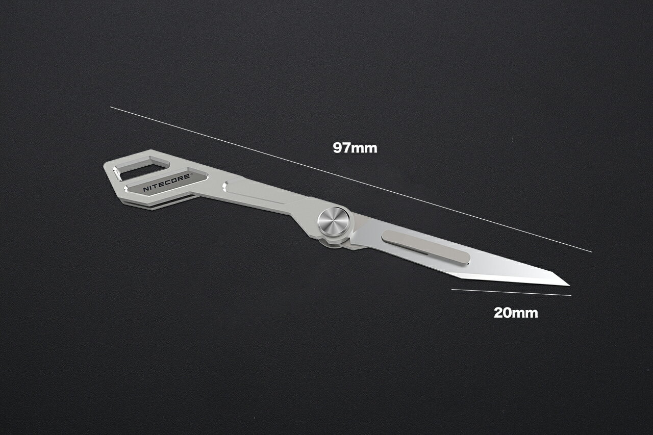 ＊こちらはクーポン対象外の商品です。NITECORE NTK05 超小型・超軽量チタン合金ナイフ石拾いにアウトドアに。開梱や緊急時にも。手の平にすっぽり収まる超小型 【強靭なチタン合金製】【追跡可能メール便送料無料】通販格安セール情報　楽天　通販