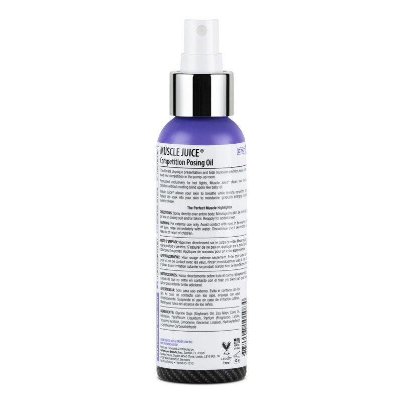 【日本正規代理 プロタン コンテスト用】 MUSCLE JUICE Maximum Definition Competition Posing Oil 大会 ボディービル 天然オイル スプレー ツヤ 保湿 ボディビル ポージングオイル マキシマムデフィニション コンペティションポージングオイル マッスルジュース