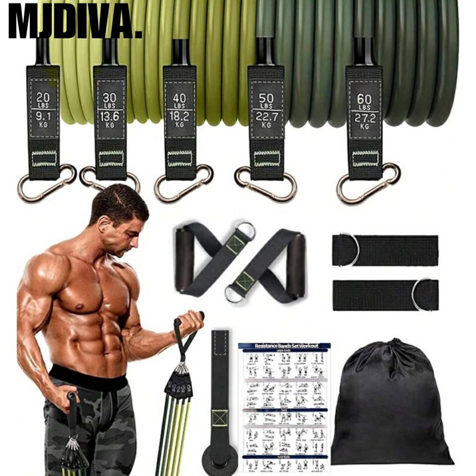 ARMY20〜200ポンド調整可能エクササイズバンド男女兼用 美尻 美脚 フィットネスウェア スポーツウェア 筋トレ 可愛いトレーニングウェア 脚長効果 ダンスウェア レギンス ヨガウェア ピラティスウェア