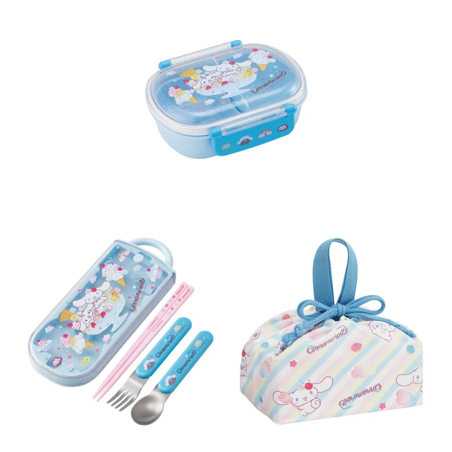 Rakuten - 【3点セット】 シナモロール 弁当箱 360ml + カトラリートリオセット + 巾着 ランチセット サンリオ 食洗機対応 子供用 女の子 入園 入学 スケーター