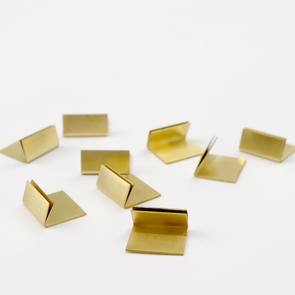 【20個入り】BRASSカードスタンド 真鍮製 カード立て メモスタンド POPスタンド プ...
