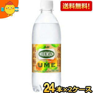 あす楽対応 【送料無料】アサヒ ウィルキンソン タンサン ウメ 梅 500mlペットボトル 48本(24本×2ケース) (炭酸水 UME ウイルキンソン) ※北海道800円・東北400円の別途送料加算