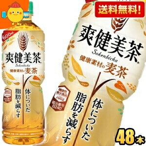 セール期間は最大100％ポイントバック★期間限定特価【送料無料】コカ・コーラ 爽健美茶 健康素材の麦茶 600mlペットボトル 48本(24本×2ケース) (機能性表示食品 コカコーラ 体についた脂肪を減らす) ※北海道800円・東北400円の別途送料加算