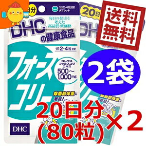 【送料無料】 DHC フォースコリー 20日分（80粒）×2袋 (サプリメント) ※北海道800円・東北400円の別途送料加算