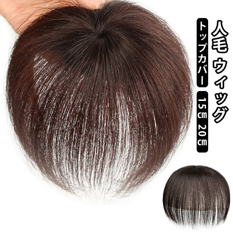 白髪隠し 部分ウィッグ 隠し 人毛 メンズ 円形脱毛症 部分かつら 20cm 人毛 ヘアピース 頭頂部 ショート つむじ トップカバー 自然 女性用 医療用 15cm 円形脱毛症 白髪 ポイントウィッグ 薄毛 トップウィッグ ブラック