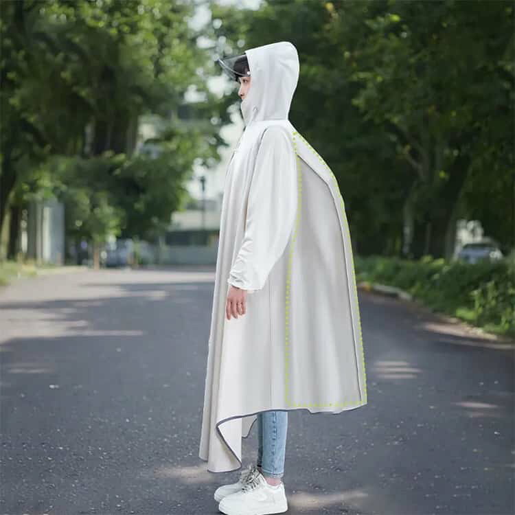 メンズ リュック対応 レインポンチョ レディース レインポンチョ バイク 男女兼用 通勤 マウンテンバイク レインウェア 梅雨対策 キャンプ アウトドア おしゃれ カッパ かっぱ 通学 反射テープ 3XL 4XL mjshop-21-10010310 MJShop楽天市場店 サンプル画像2
