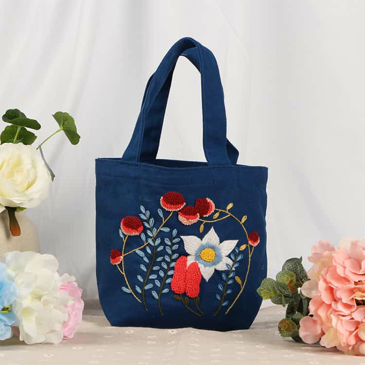 刺繍キット バッグ 小さめ セット おしゃれ 初心者セット かわいい ランチバッグ ...