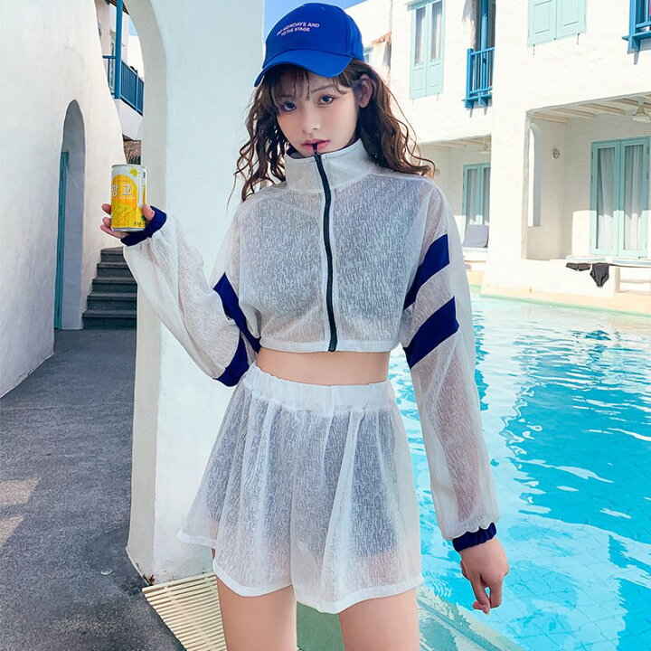 レディース ビキニ 可愛い カバーアップ 4点セット タンキニ 体型カバー セパレーツ オフショル 水着 旅行