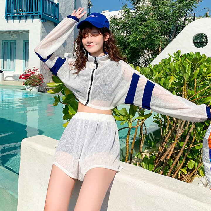 レディース ビキニ 可愛い カバーアップ 4点セット タンキニ 体型カバー セパレーツ オフショル 水着 旅行